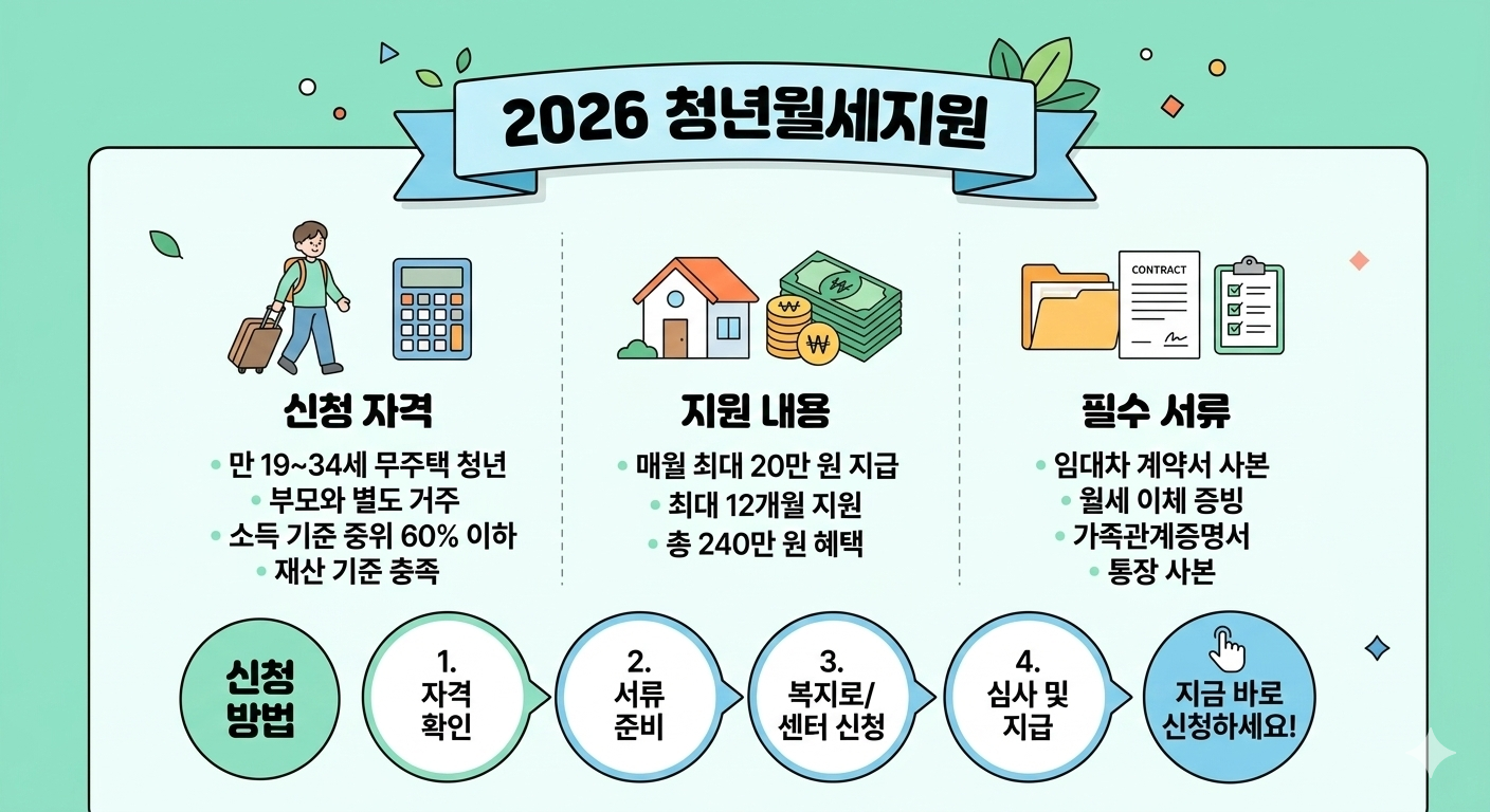 2026 청년월세지원 신청자격 및 필수 서류 총정리