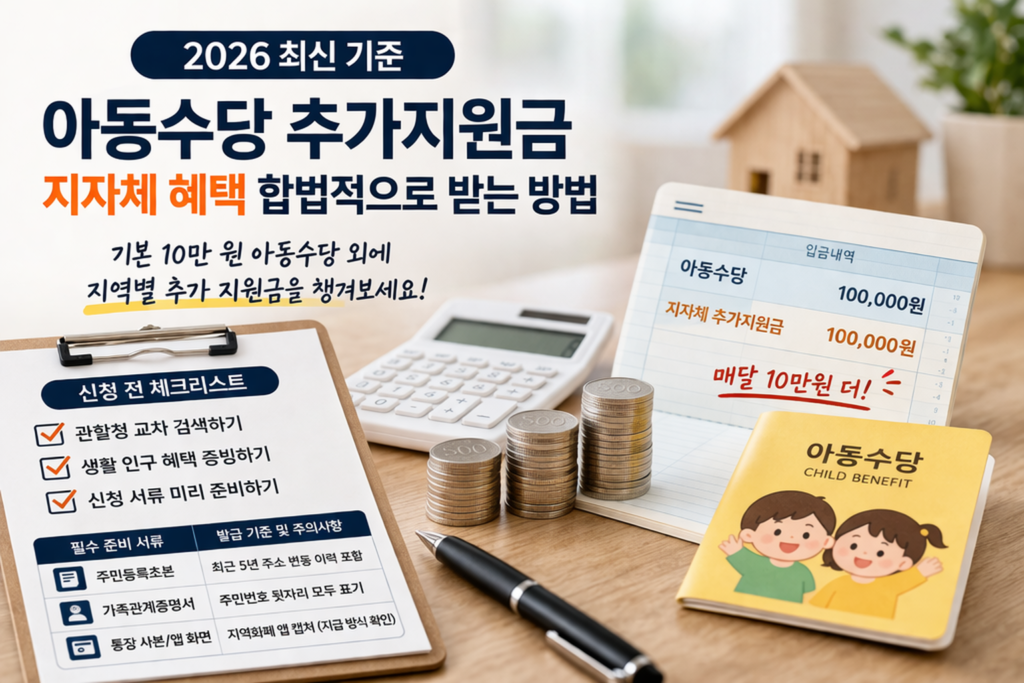 아동수당 추가지원금 신청을 위한 3단계 전략 인포그래픽